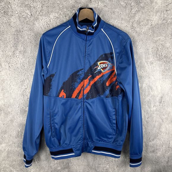 Zipway NBA Men's Oklahoma City Thunder Splash Zip Up Track Jacket Blue Medium - Picture 1 of 7